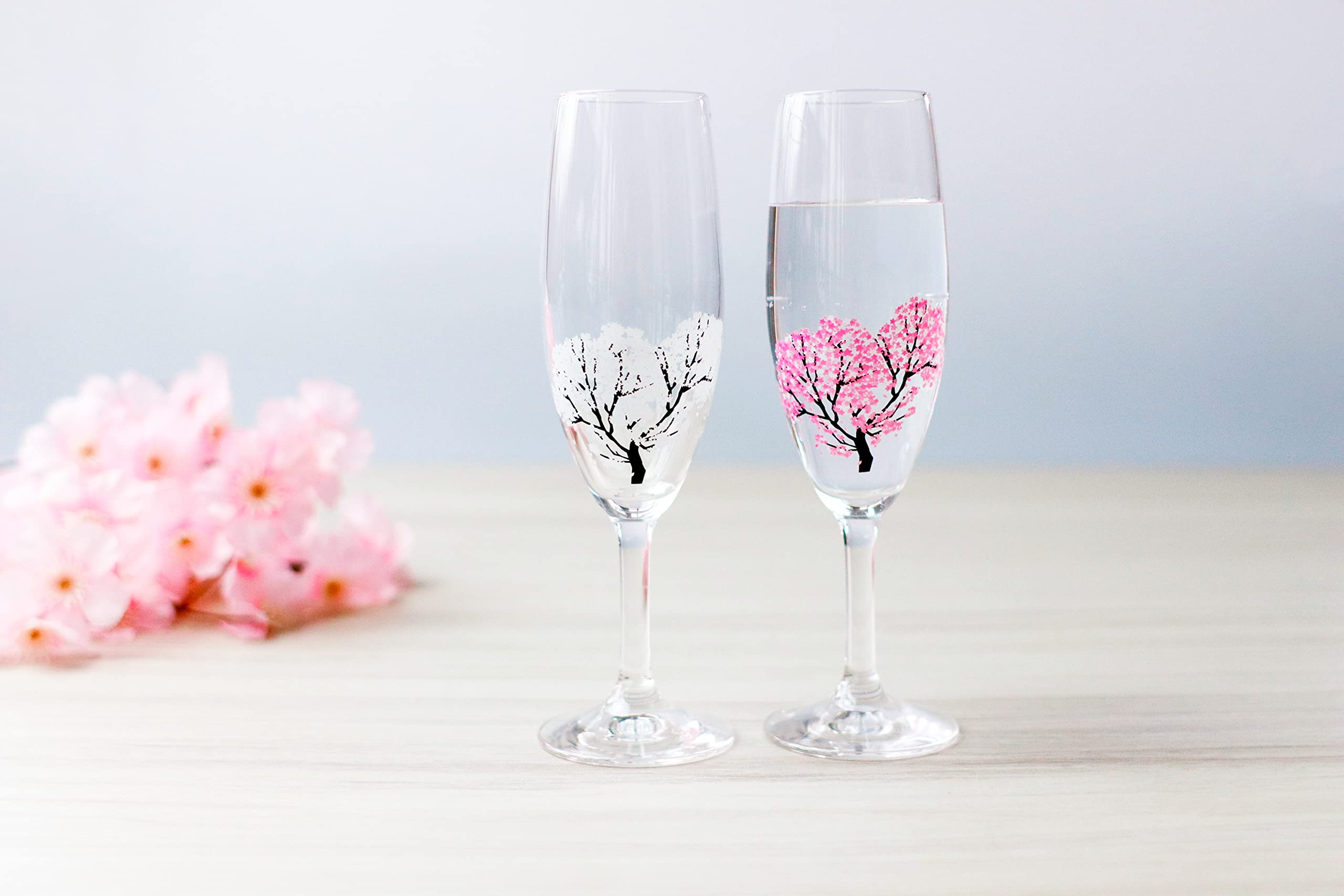 Amazon | 【温度をデザインに】 丸モ高木陶器 冷感桜 シャンパン